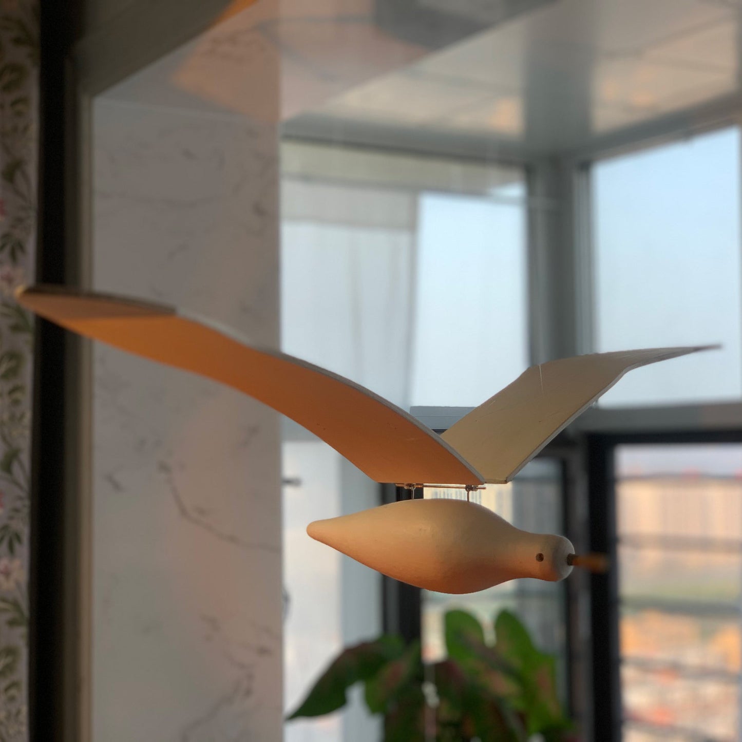 Wooden Seagull Decoration - Coastal Drift Style