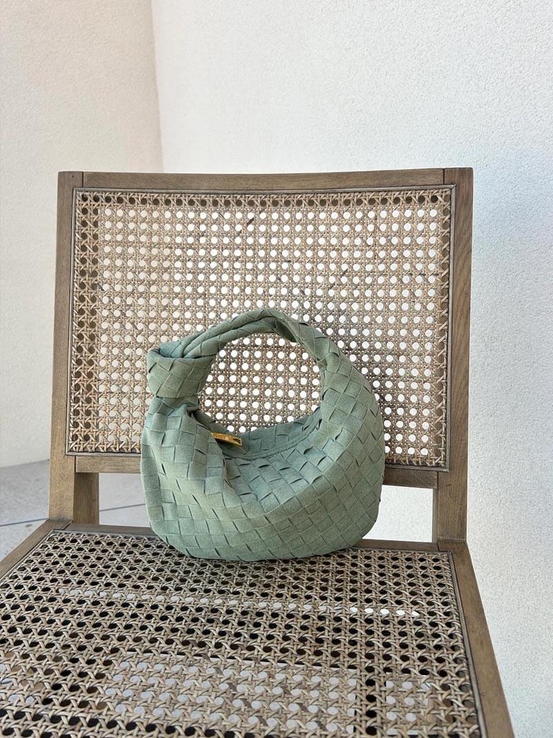 Chic Crossbody Bag | Braided Detail | Eco-Friendly Suede