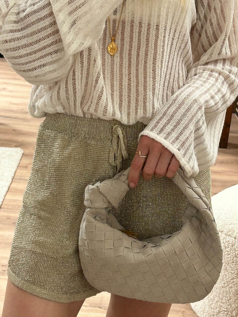 Chic Crossbody Bag | Braided Detail | Eco-Friendly Suede