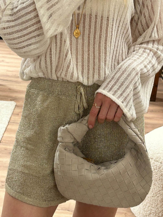 Chic Crossbody Bag | Braided Detail | Eco-Friendly Suede