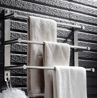 Stylish Towel Rack | Stainless Steel | Wall-Mounted Solution