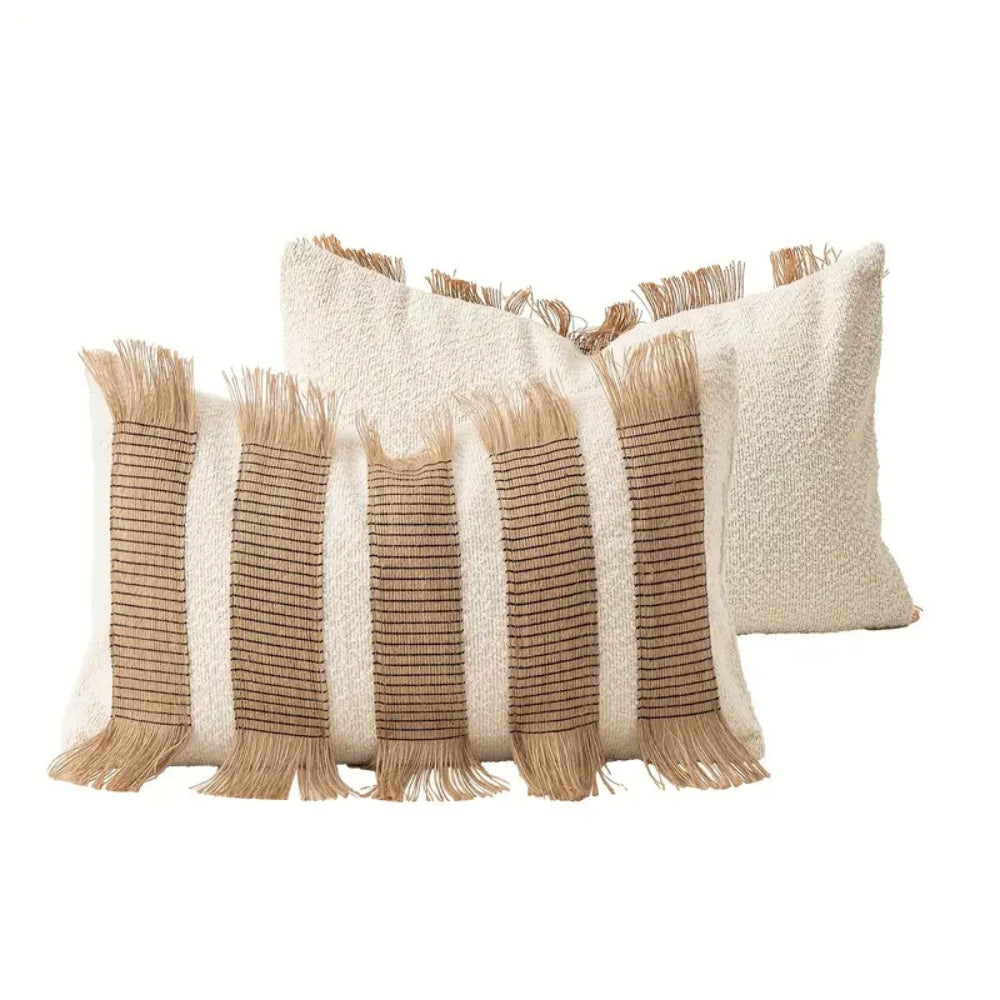 Artisan Woven Striped Throw Pillow Cover