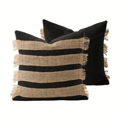 Artisan Woven Striped Throw Pillow Cover