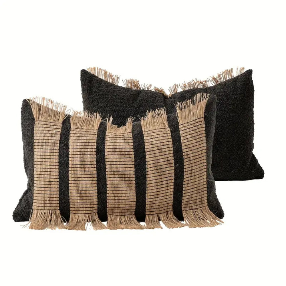 Artisan Woven Striped Throw Pillow Cover