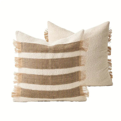 Artisan Woven Striped Throw Pillow Cover