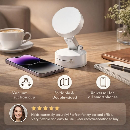 Ultimate Smartphone Mount with Suction Cup | Magnetic Grip | Adjustable & Foldable