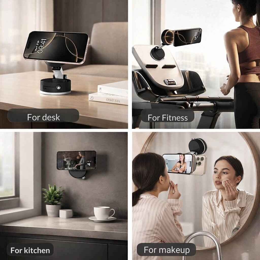 Ultimate Smartphone Mount with Suction Cup | Magnetic Grip | Adjustable & Foldable
