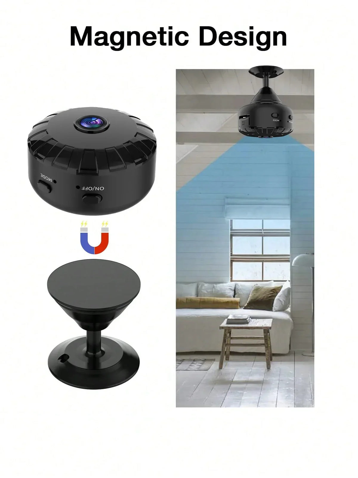 Compact Wireless Surveillance Camera with Night Vision & Motion Alerts