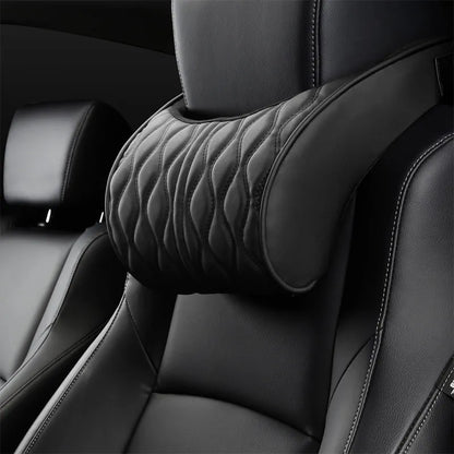 Soft Synthetic Leather Neck Support Pillow for Car