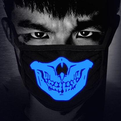 Glow-in-the-Dark Mask for Mouth and Nose Protection