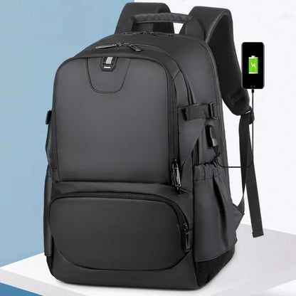 Large 17-Inch Waterproof Laptop Backpack with USB Charging