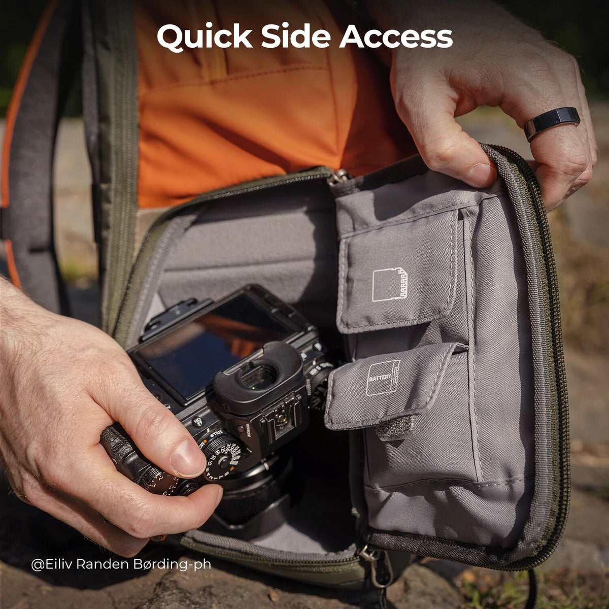 Outdoor Photography Backpack with Rain Cover for Travel