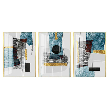Chic Nordic Ice-Inspired Geometric Canvas Art for Modern Spaces