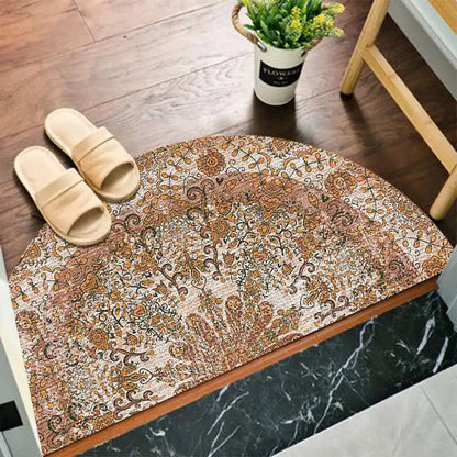 Non-Slip Semicircular Doormat in Bohemian Style