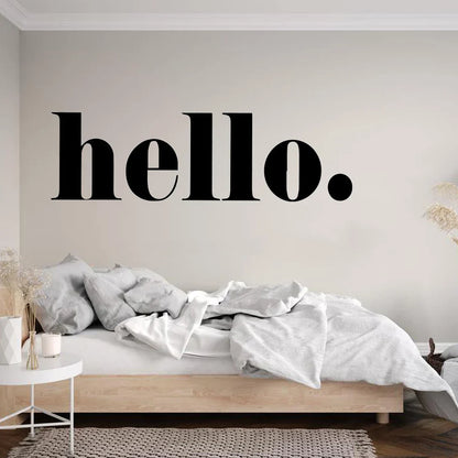 Modern Typography Welcome Wall Decal - Removable PVC Sticker for Foyer