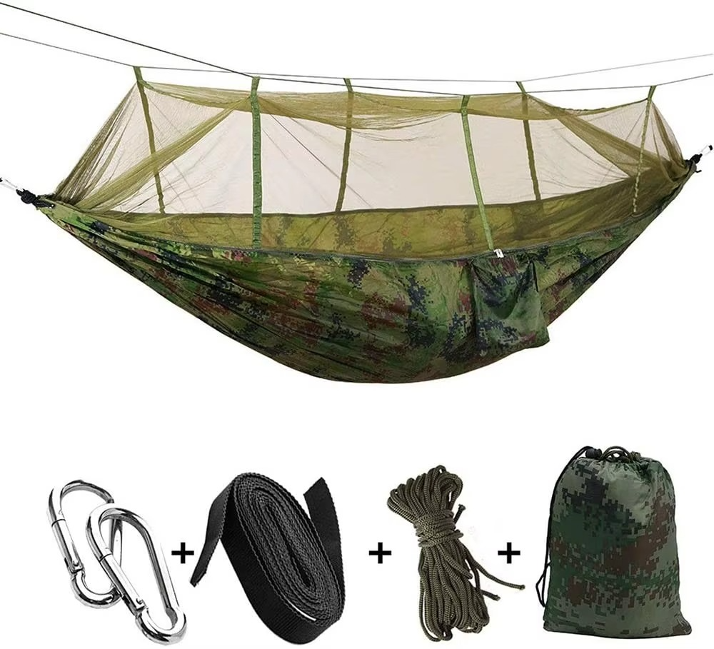 Camping Hammock for Two with Insect Protection Netting