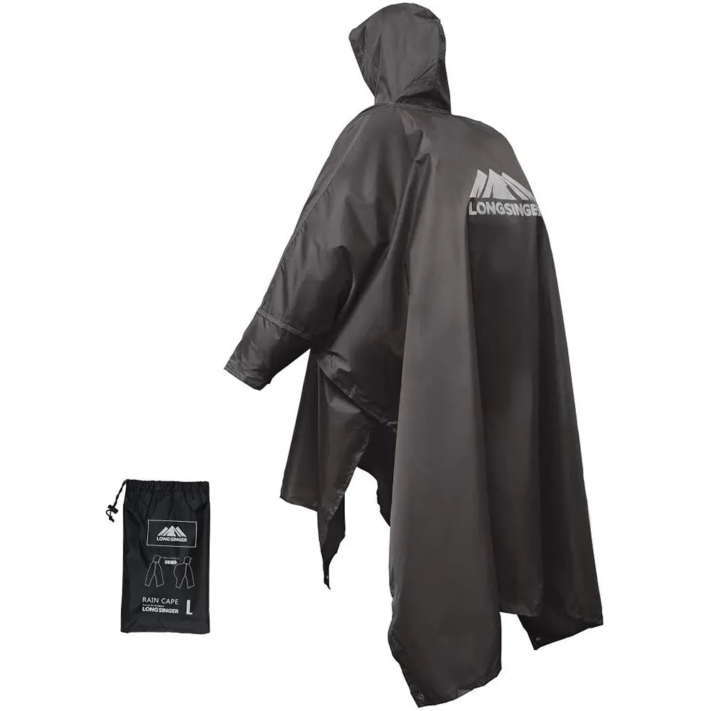 Adjustable 3-in-1 Waterproof Raincoat - Lightweight, Reusable for Men and Women, Perfect for Hiking, Hunting, and Climbing