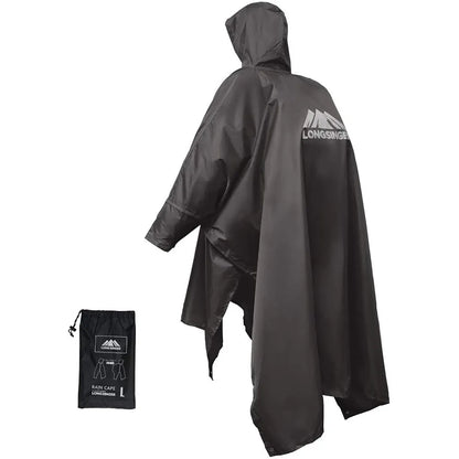 Adjustable 3-in-1 Waterproof Raincoat - Lightweight, Reusable for Men and Women, Perfect for Hiking, Hunting, and Climbing