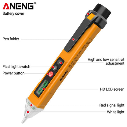 Digital Voltage Detector Pen for AC and DC Testing