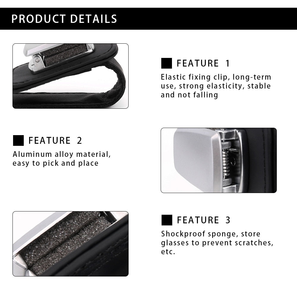 Car Sunglasses Holder with Clip Organizer