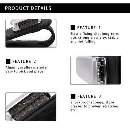 Car Sunglasses Holder with Clip Organizer