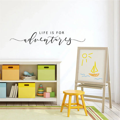 Inspiring Adventure Quote Wall Decal for Creative Spaces