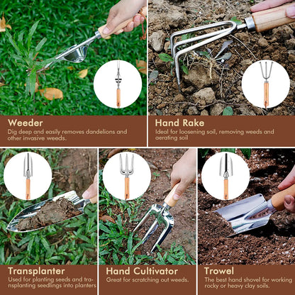Complete Gardening Essentials Set with Ergonomic Handles
