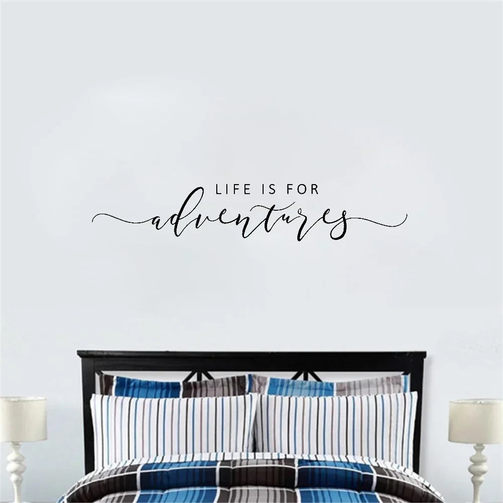 Inspiring Adventure Quote Wall Decal for Creative Spaces