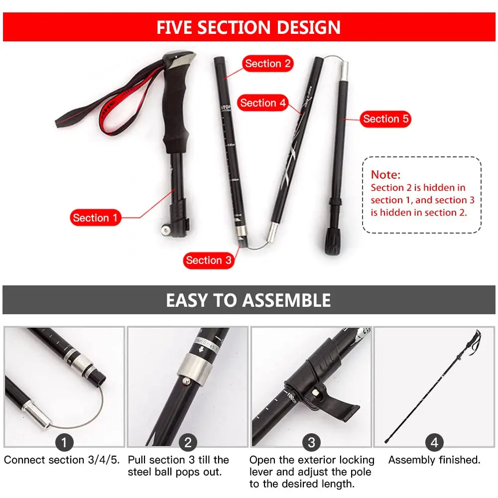 Elevate Your Adventure: Ultra-Lightweight Folding Trekking Pole
