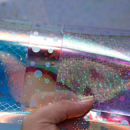 Iridescent PVC Faux Leather Jelly Material for Creative DIY Projects