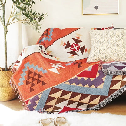 Vintage Style Pumpkin Sofa Throw Blanket Cover