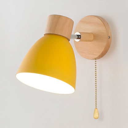 Wall Light in Scandinavian Design with Pull Switch Feature
