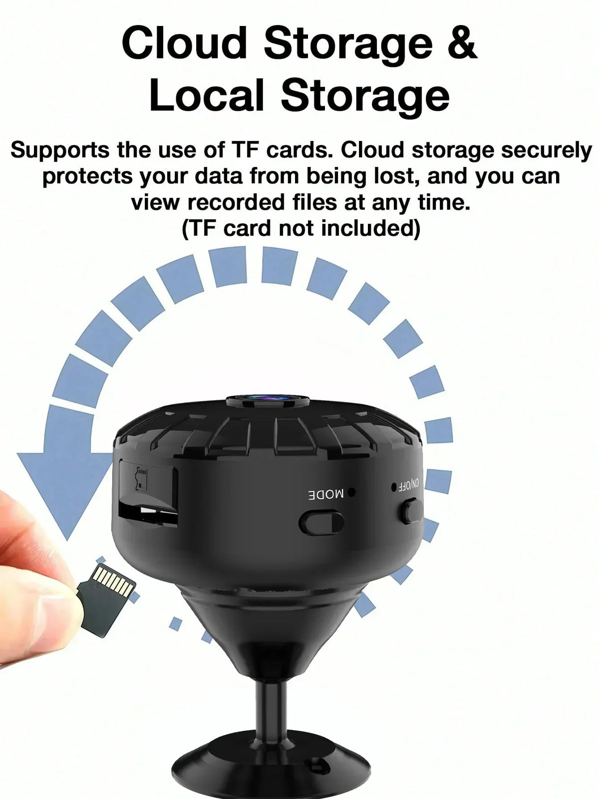 Compact Wireless Surveillance Camera with Night Vision & Motion Alerts