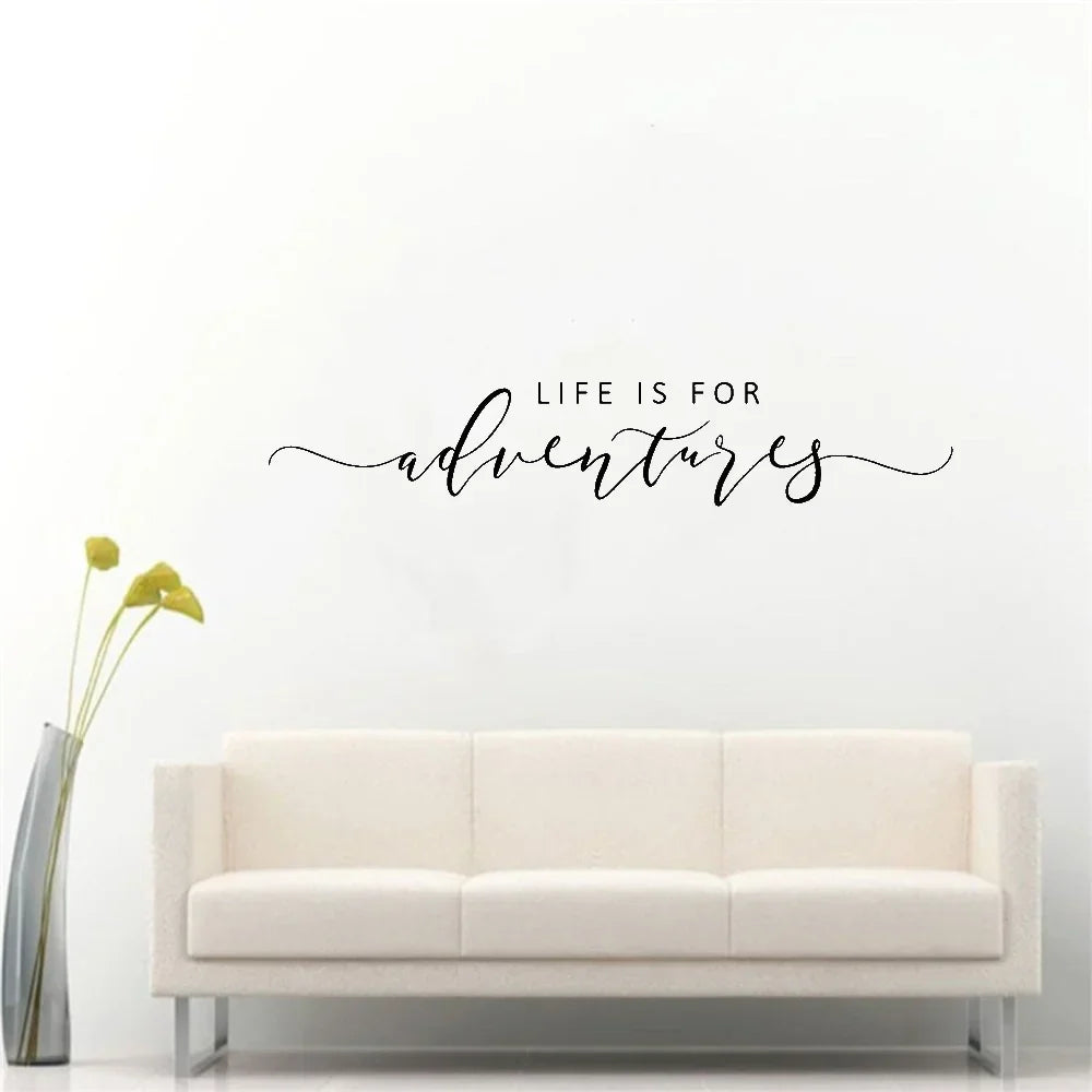 Inspiring Adventure Quote Wall Decal for Creative Spaces