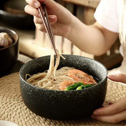 4-Piece Soup Bowl Set in Red Ceramic for Dining