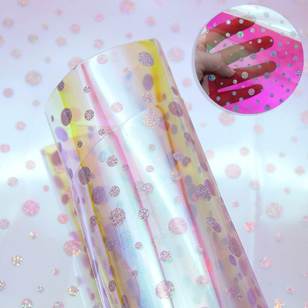 Iridescent PVC Faux Leather Jelly Material for Creative DIY Projects