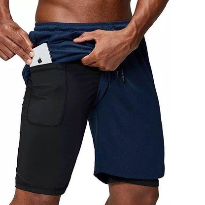 Dual-Function Quick-Dry Athletic Shorts