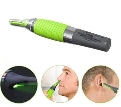 Nose and Ear Trimmer with LED Light and Precision Attachments