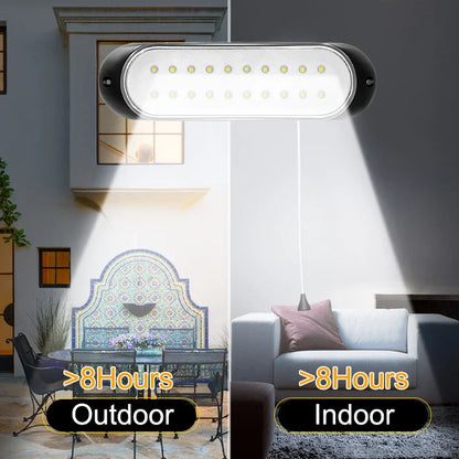 Solar Lamp with Pull Switch – 20 LEDs, Flexible & Waterproof for Garden & Outdoor