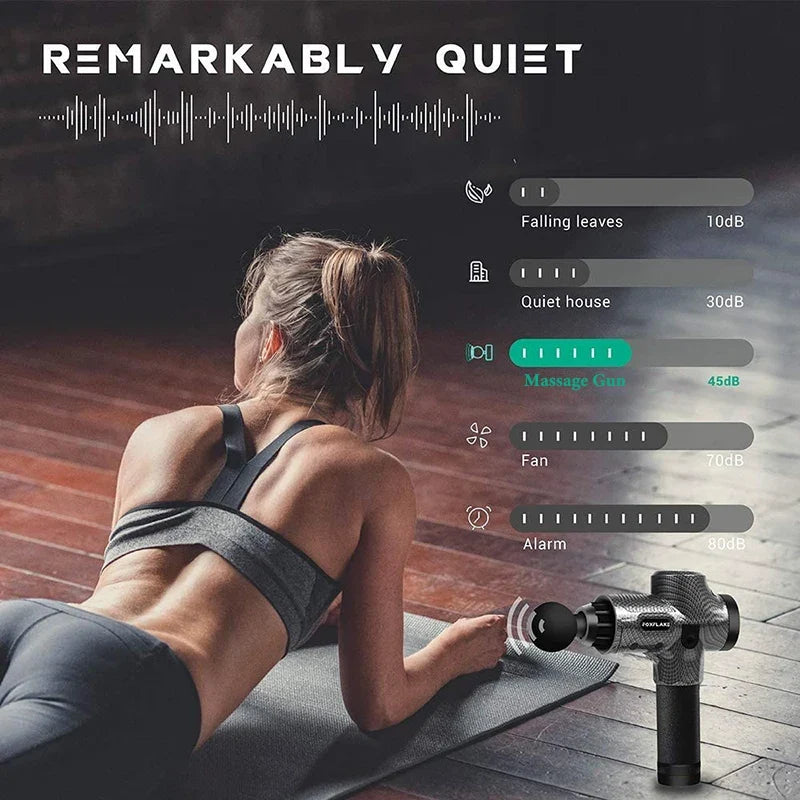 Massage Gun for Deep Tissue Relief | 30 Speed Settings, 6 Attachments, Silent Operation