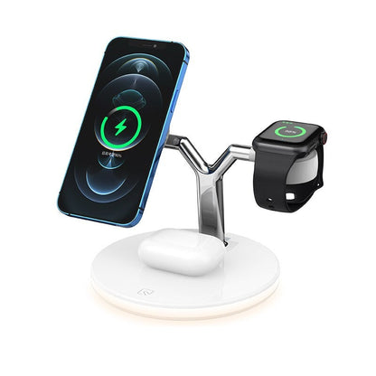 Dual Device Charging Station with Magnetic Alignment