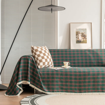 Charming Plaid Couch Protector for Cozy Living Spaces