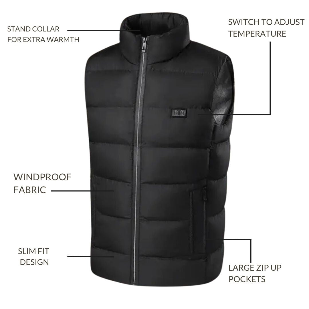 Portable Heated Vest with Adjustable Temperature Control