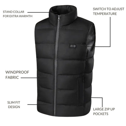 Portable Heated Vest with Adjustable Temperature Control