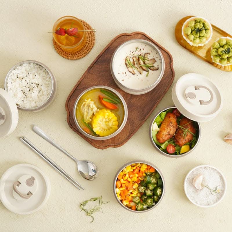Insulated Lunch Box - Double-Wall, Leak-Resistant, Portable Food Storage
