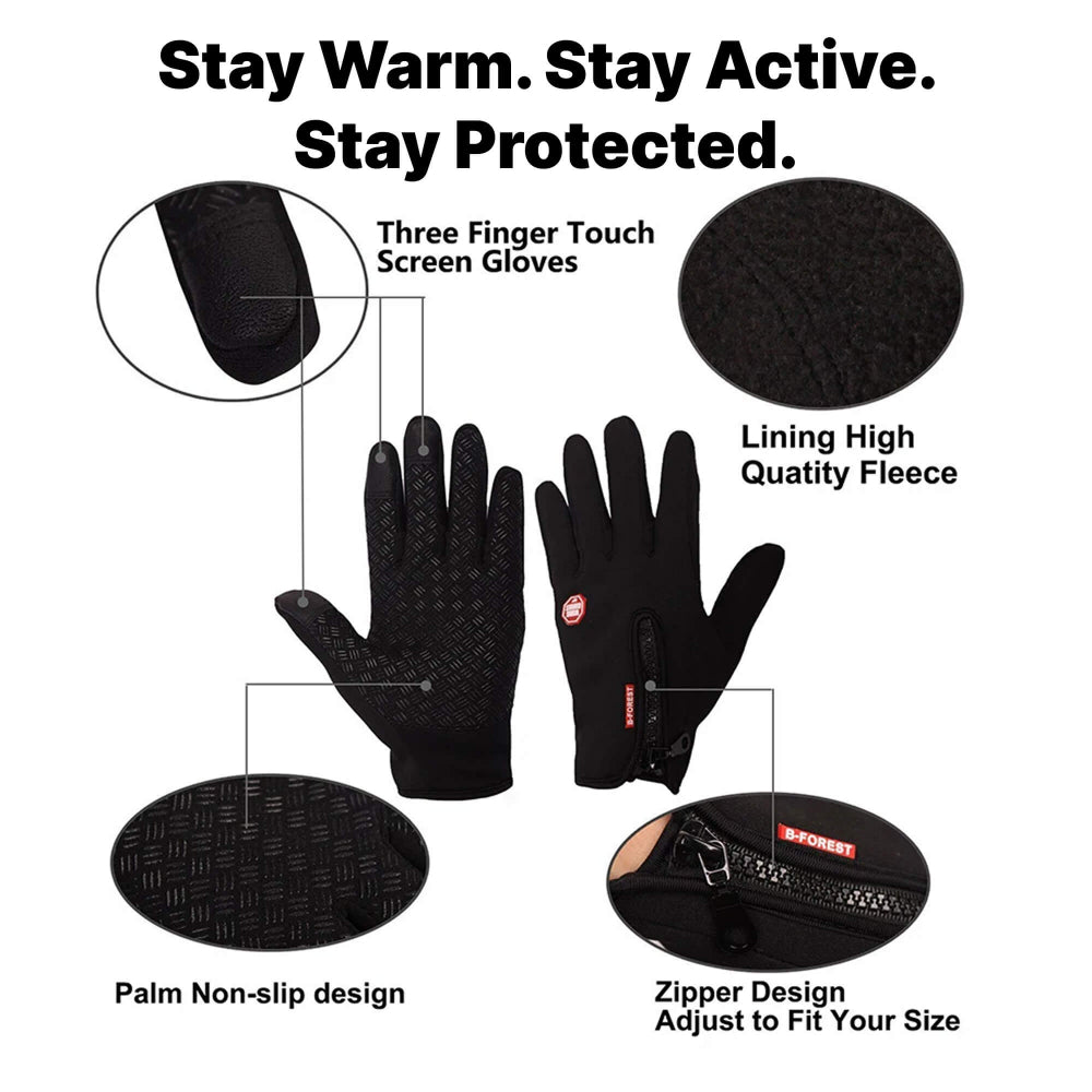 Waterproof Electric Heated Gloves for Winter Outdoor Use with Touchscreen