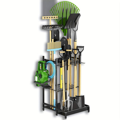 Heavy-Duty Garden Tool Storage Rack for Outdoor Organization