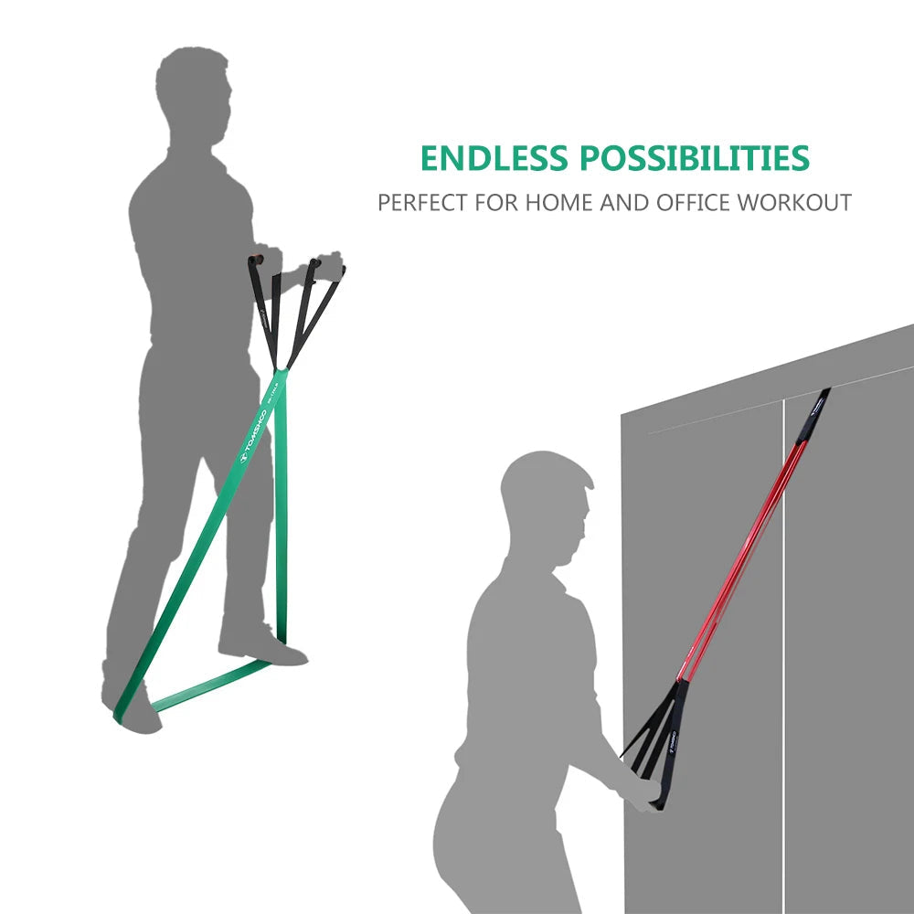 5-Level Resistance Bands Set with Handles, Door Anchor & Carry Bag