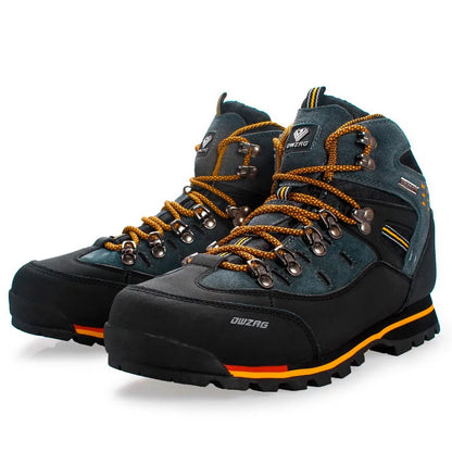 TrailBlazer Men's Waterproof Leather Hiking Boots – Insulated Non-Slip Outdoor Shoes for Winter Adventures