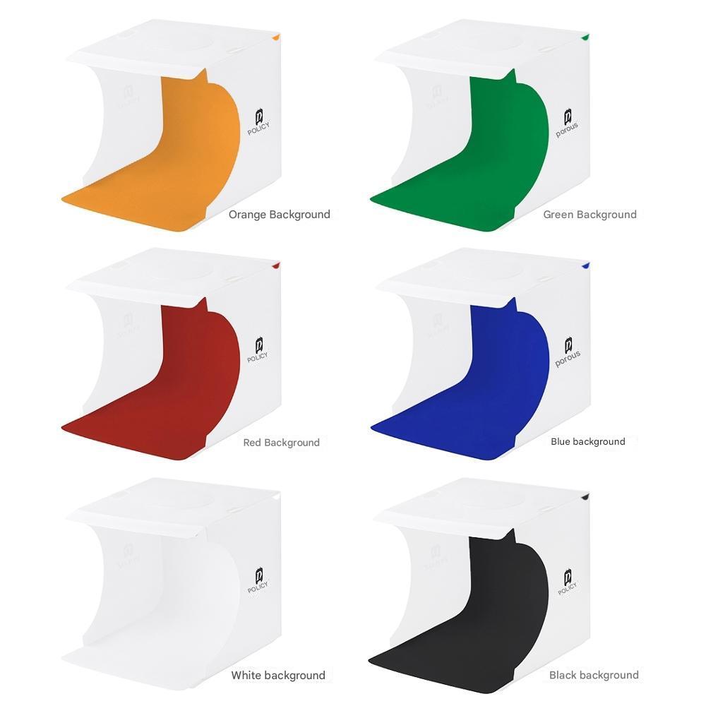 Compact Photo Studio Set with LED Lights and 6 Backdrops